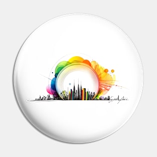 Color Bubble City Pin