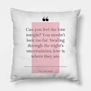 The Lion King Love Wall Art Pillow