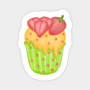 Cute strawberry cupcake 🍓. Magnet