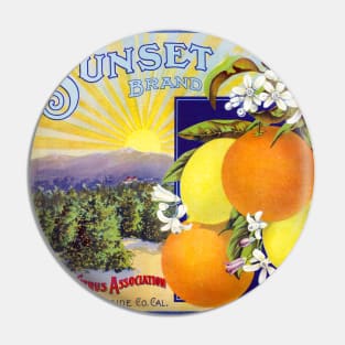 Sunset Brand crate label, circa 1930s Pin