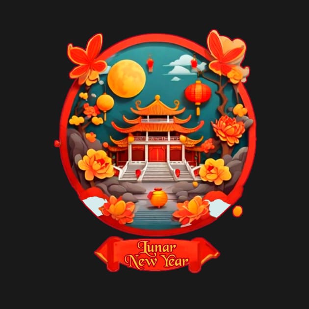 Lunar Chinese New year illustration by Migite Art