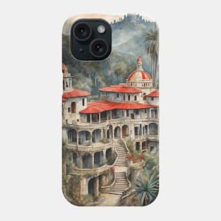 Xilitla San Luis Potosi Mexico Watercolor Vintage Tourism Phone Case