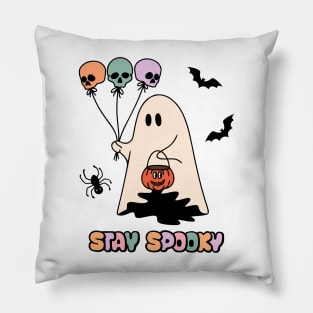 Spooky groovy ghost Pillow