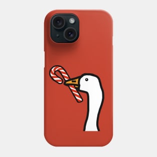 Christmas Portrait Goose Gamer with Candy Cane Phone Case