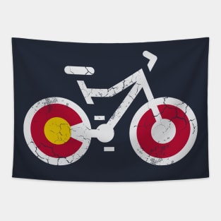 Colorado Flag Mountain Bike Tapestry