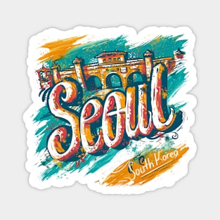 Seoul Retro South Korea t-shirt Magnet