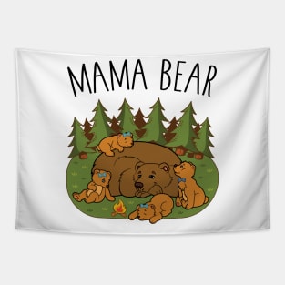 Mama Bear & Cubs Tapestry