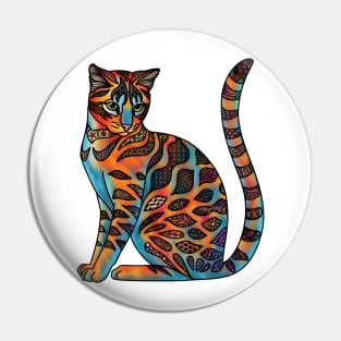 Fauvist Cat Pin