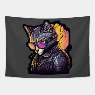 Cyber Rogue Cat Tapestry