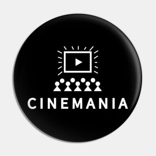 Cinemania Classic White Logo T-Shirt Pin