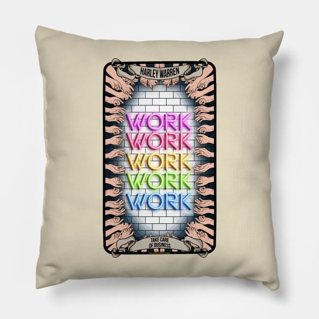 Many Hands Make Light Work Pillow by Harley Warren