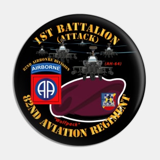 1st Bn 82nd Avn Regiment - Maroon Beret w Atk Helicopters Pin