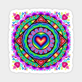 Valentine Heart Mandala Magnet