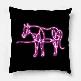 Standing Neon Horse Pillow