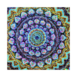 Colourful Mandala design Impressionist painting T-Shirt