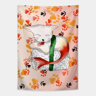 sushi lover red tailed catfish Tapestry