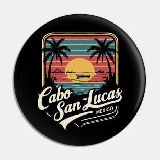 Cabo San Lucas Mexico. Retro Beach Pin