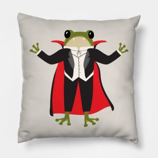 Vampire frog - Frog in a Halloween costume Pillow