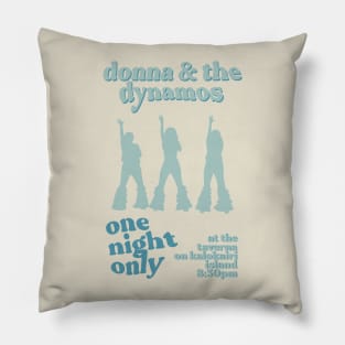 Donna & the Dynamos Poster Blue Pillow