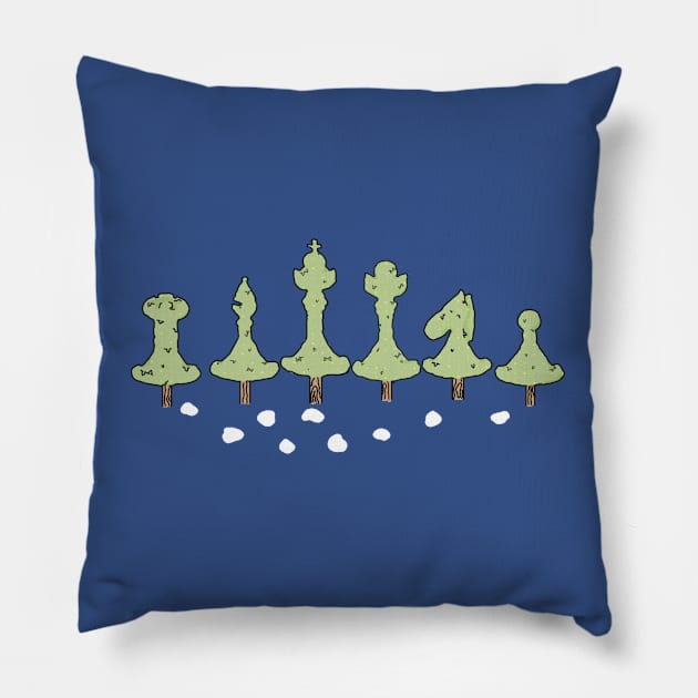 Chess Piece Topiary Pillow by LochNestFarm