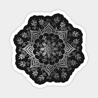 Floral Mandala - Silver Magnet