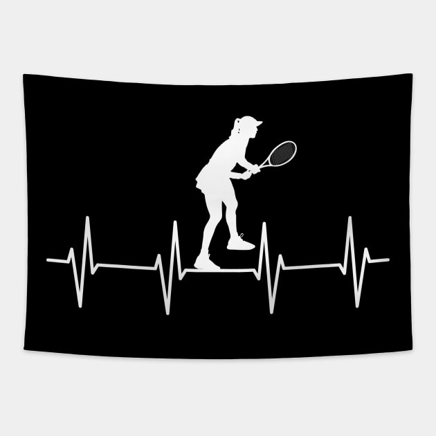 Tennis Heartbeat Player girl Tapestry by creativeKh