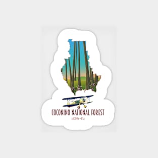 Coconino national forest Arizona USA map Magnet