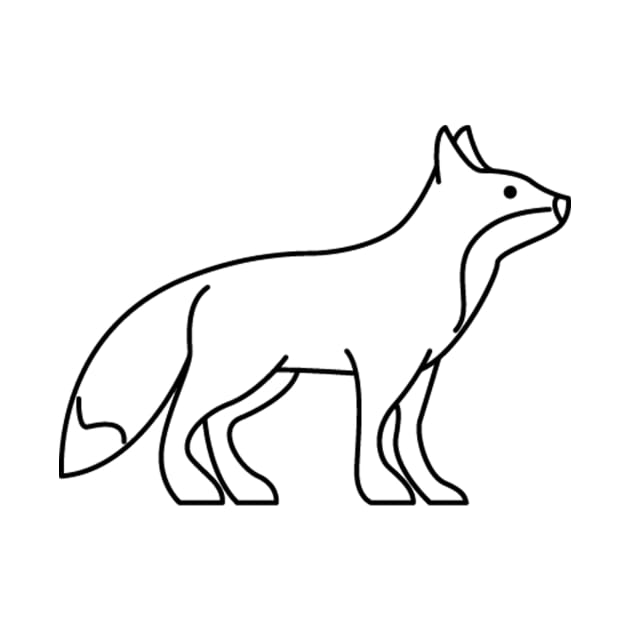 Fox Lineart Drawing by AnotherOne