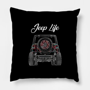 Jeep Life 4x4 Monster Rear View Pillow