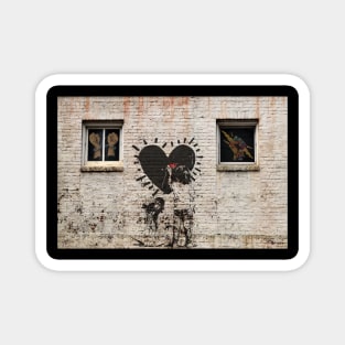 Banksy style wall mural Magnet