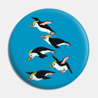 Royal Penguins Splashing Pin