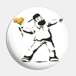 Crazy Flower Thrower Pin