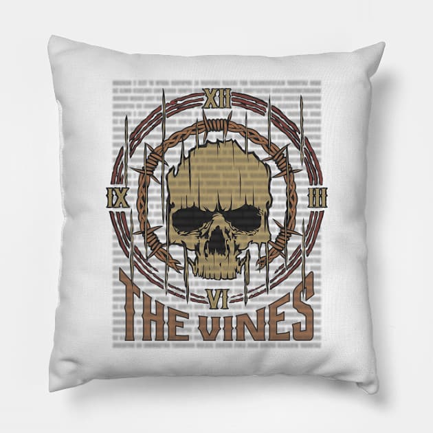 The Vines Vintage Skull Pillow by darksaturday