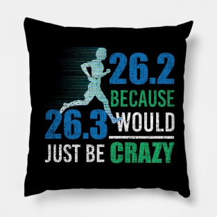 Marathon Runners 26.3 Miles Funny Pillow