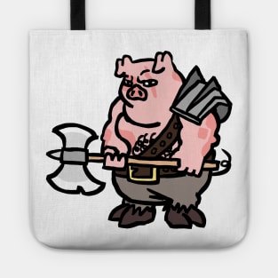 Fantasy Tabletop Piggy Barbarian Cute Tote