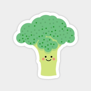 Cute and Happy Broccoli Magnet