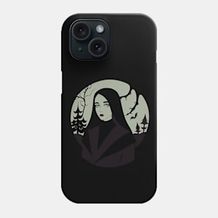 Halloween Goth Girl - Tired Graphic Phone Case