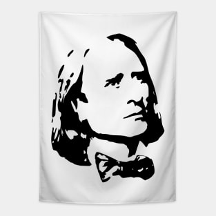 Franz Liszt Black On White Tapestry