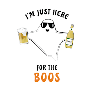 I'm Just Here For The Boos - Funny Halloween Ghost T-Shirt