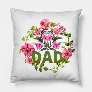 Forget Me Not Floral Wreath Dad Pillow