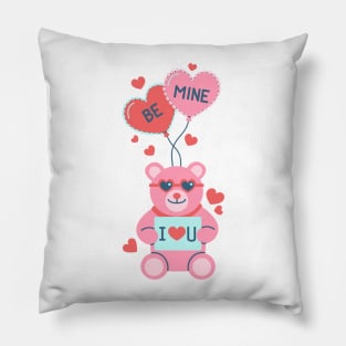 Happy Valentine's Day | Teddy Bear Be Mine Pillow