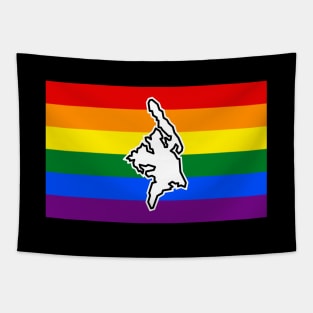 Cortes Island BC - Rainbow Pride Flag - LGBT Colours - Cortes Island Tapestry