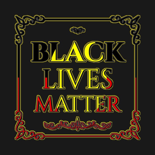 Black lives matter Aboriginal flag by Beautifultd