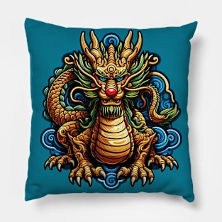 Wood Dragon 13 Pillow