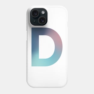 Gradient Letter D Initial Alphabet Phone Case