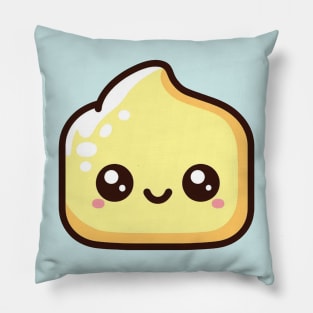 cute poop smile face Pillow