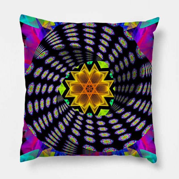 Atomic Fusion - Mobius Flower Pillow by Boogie 72