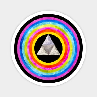 Circle Rainbow Triangular Stones Magnet