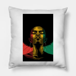 Proud Black women/Black history month Africa /BLACK PRIDE Pillow