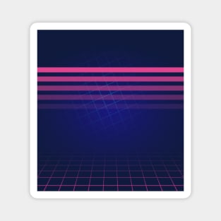 Allure of the Synthwave Lines Magnet